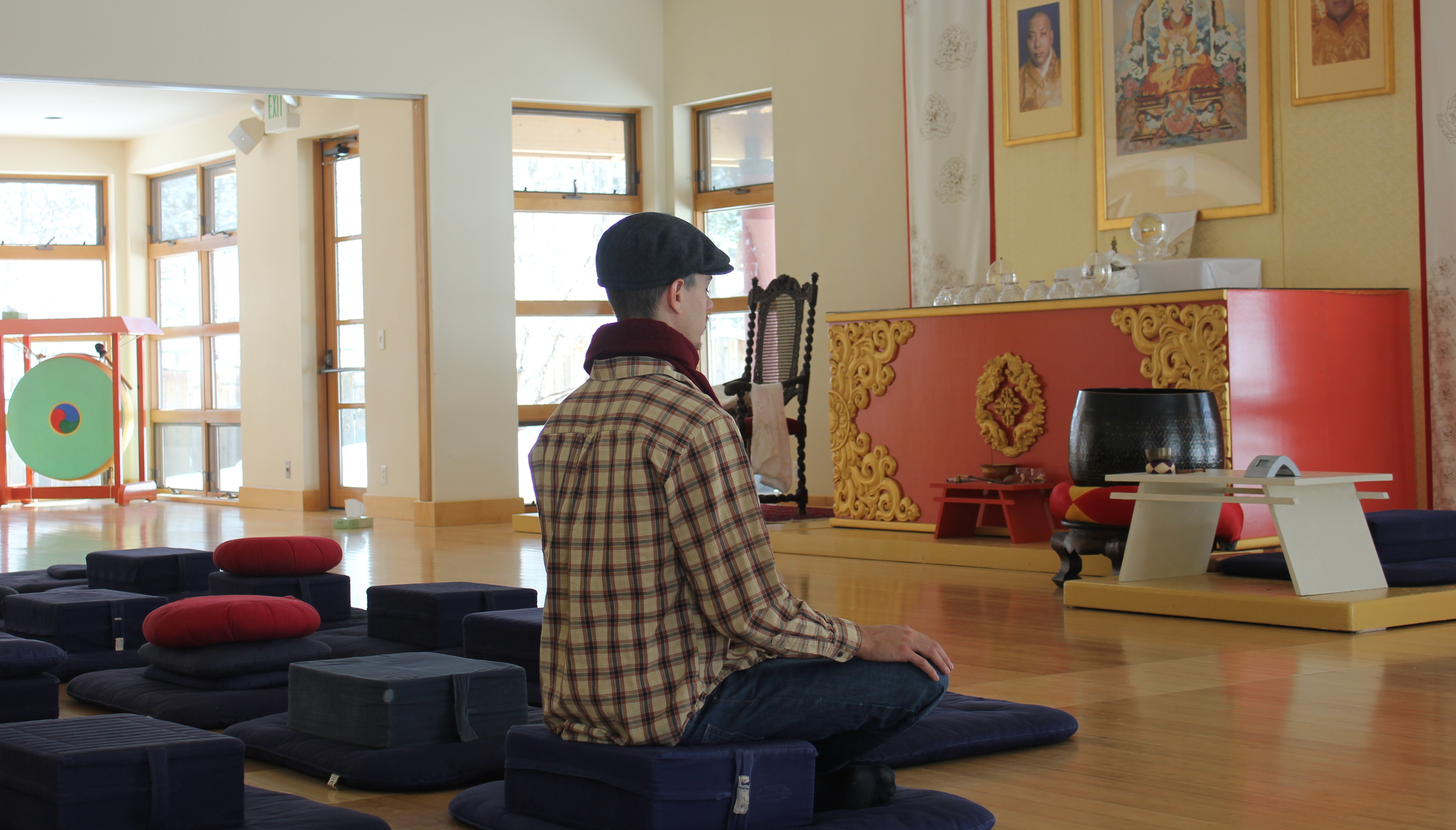 meditator meditator on cushion